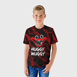Футболка детская Huggy Wuggy гроза, цвет: 3D-принт — фото 2