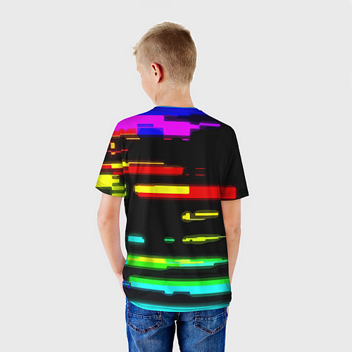 Детская футболка Color fashion glitch / 3D-принт – фото 4