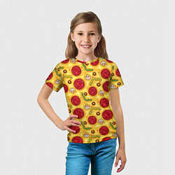 Футболка детская Pizza salami, цвет: 3D-принт — фото 2