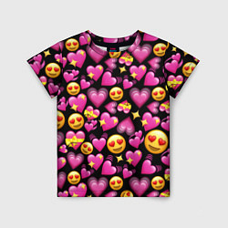 Детская футболка Эмодзи сердечки