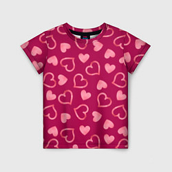 Детская футболка Паттерн сердечки