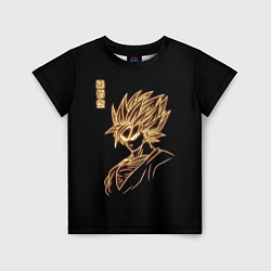 Детская футболка Гоку неоновый Dragon Ball
