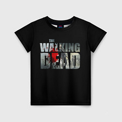 Детская футболка Walking dead - лого с пятнами крови