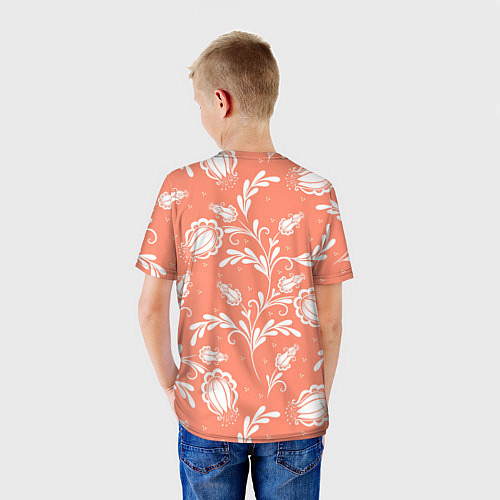 Детская футболка Красочный ЦвеТочный Узор / 3D-принт – фото 4