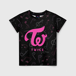 Детская футболка Twice с музыкальным фоном