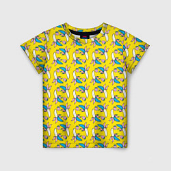 Детская футболка Летний узор Забавные бананчики