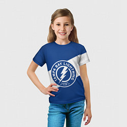 Футболка детская Тампа-Бэй Лайтнинг , Tampa Bay Lightning, цвет: 3D-принт — фото 2