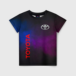 Детская футболка Toyota - неоновый дым