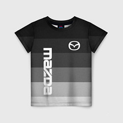 Детская футболка Мазда, Mazda, Серый градиент