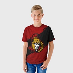 Футболка детская Оттава Сенаторз , Ottawa Senators, цвет: 3D-принт — фото 2