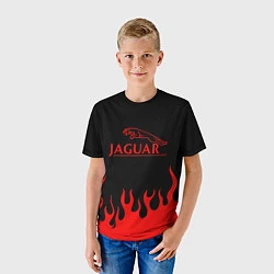 Футболка детская Jaguar, Ягуар огонь, цвет: 3D-принт — фото 2