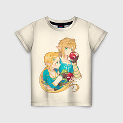 Детская футболка Линк и Зельда с яблоками