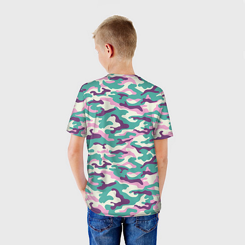 Детская футболка Камуфляж Модный / 3D-принт – фото 4