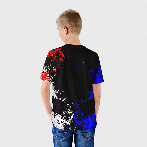 Детская футболка Russia Брызги красок / 3D-принт – фото 4