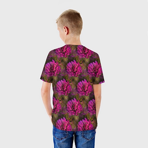 Детская футболка Полевые цветы паттерн / 3D-принт – фото 4