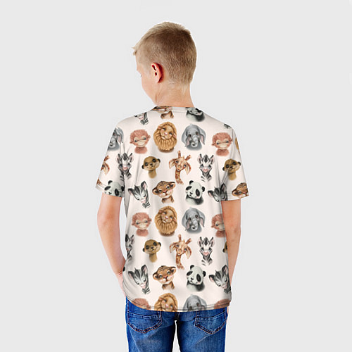 Детская футболка Милые дикие животные / 3D-принт – фото 4