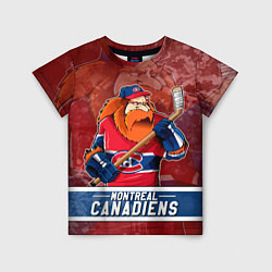 Футболка детская Монреаль Канадиенс, Montreal Canadiens Маскот, цвет: 3D-принт