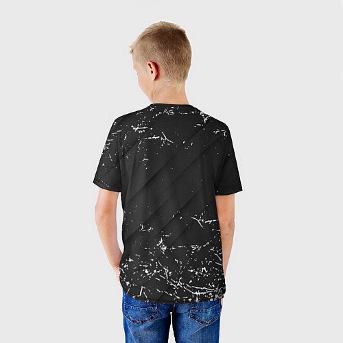 Детская футболка Mercedes-Benz штрихи black / 3D-принт – фото 4