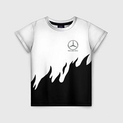 Детская футболка Mercedes-Benz нарисованный огонь