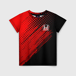 Детская футболка Honda - Red texture