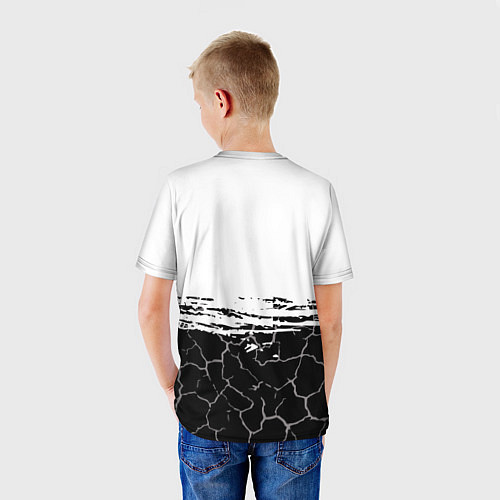 Детская футболка Peugeot: Трещины / 3D-принт – фото 4