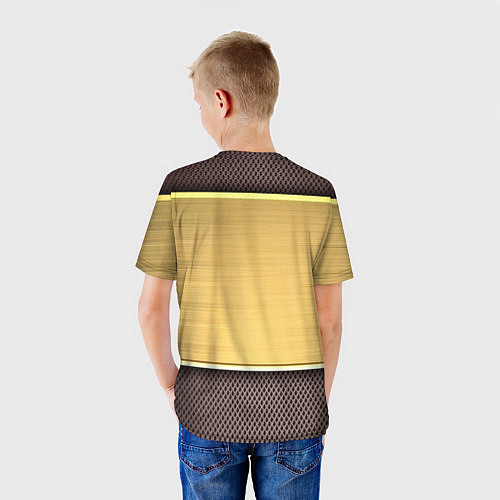 Детская футболка Peugeot: Gold / 3D-принт – фото 4