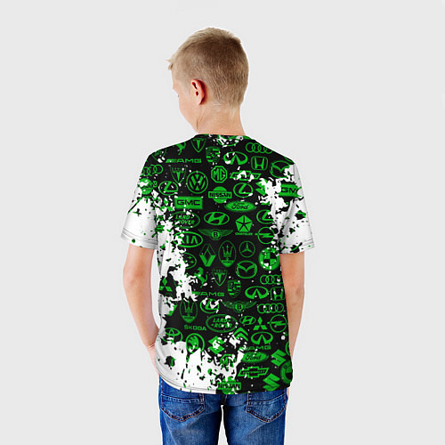 Детская футболка Skoda брызги красок / 3D-принт – фото 4
