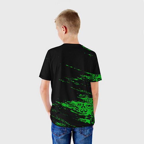 Детская футболка Skoda: Паттерн авто брендов / 3D-принт – фото 4