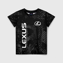 Детская футболка Lexus, Лексус черно серый