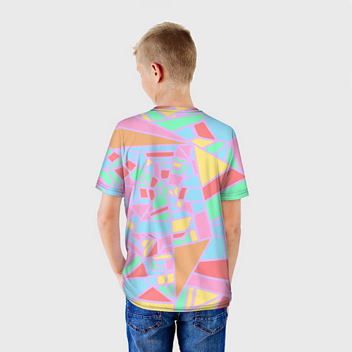 Детская футболка Геометрия в розовом / 3D-принт – фото 4
