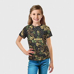 Футболка детская Бабл Квас камуфляж, цвет: 3D-принт — фото 2