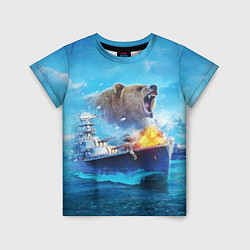 Детская футболка Медведь ВМФ