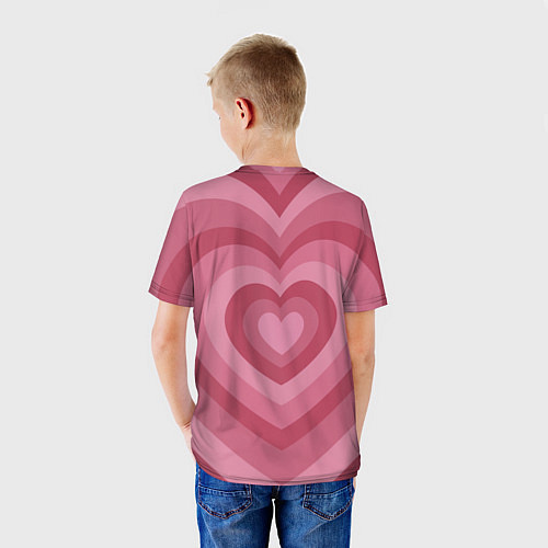 Детская футболка Сердца LOVE / 3D-принт – фото 4