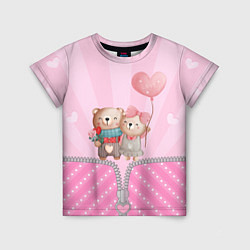Детская футболка Мишки на молнии 14 февраля