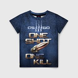 Детская футболка One Shot One Kill CS GO