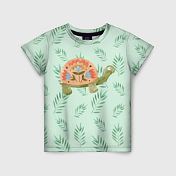Детская футболка Черепашка и листья