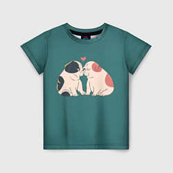 Детская футболка Влюблённые бульдоги