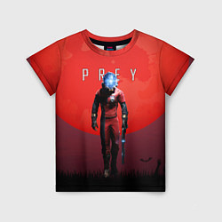 Детская футболка Prey красная планета