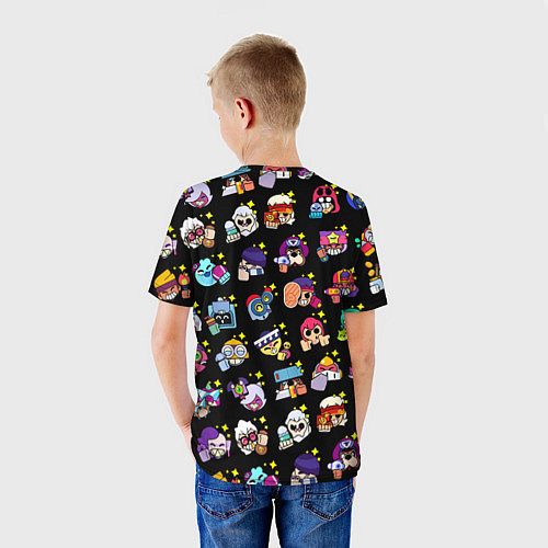 Детская футболка Особые редкие значки Бравл Все Пины черный фон Spe / 3D-принт – фото 4