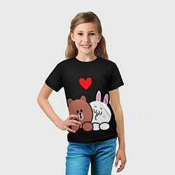 Футболка детская Animal Love Любовь Плюшевых Зверушек, цвет: 3D-принт — фото 2