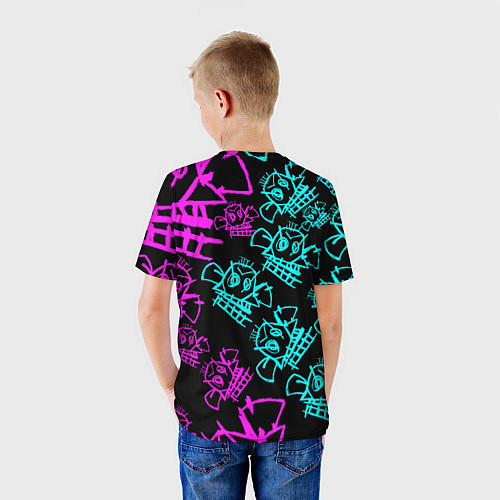 Детская футболка JINX ДЖИНКС NEON PATTERN / 3D-принт – фото 4