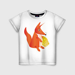 Детская футболка Fox poligonal with bit of cheese