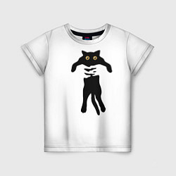 Детская футболка Кот в руках