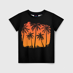 Детская футболка Пальмы на пляже