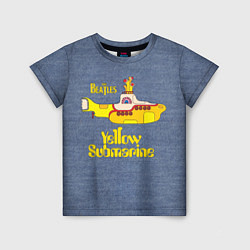Детская футболка On a Yellow Submarine 3D