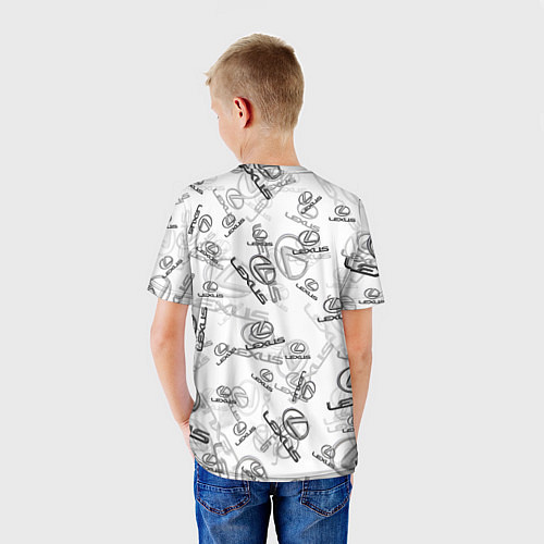 Детская футболка LEXUS BIG EMBLEMA PATTERN / 3D-принт – фото 4