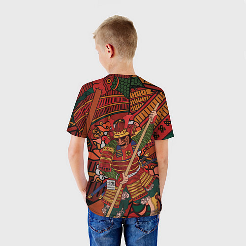 Детская футболка Warrior samurai / 3D-принт – фото 4
