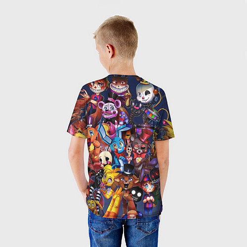 Детская футболка Cute Fnaf Pattern / 3D-принт – фото 4