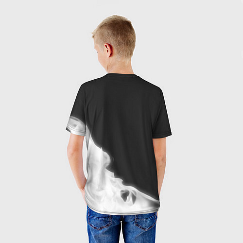 Детская футболка PEUGEOT - Огненный Лев / 3D-принт – фото 4