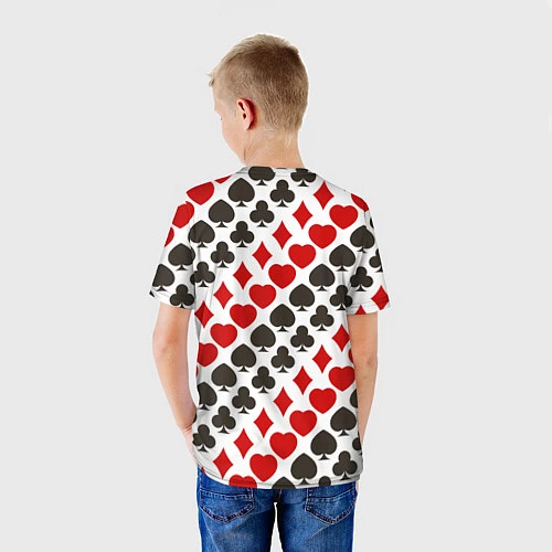 Детская футболка Карточные Масти Card Suits / 3D-принт – фото 4